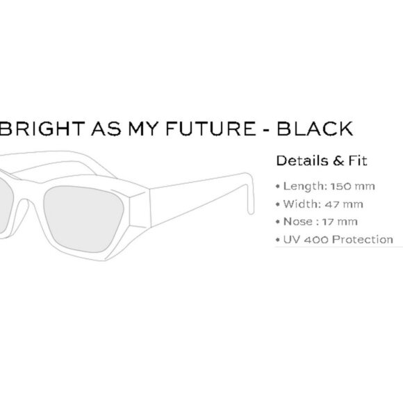 Topfoxx Bright As My Future Sunglasses Trendy retro Style - Picture 3 of 11